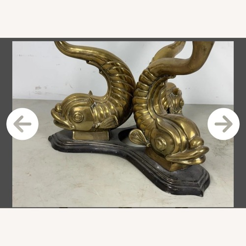 Used Vintage/Antique Finds Coffe Table Koi Fish Brass  for sale on AptDeco