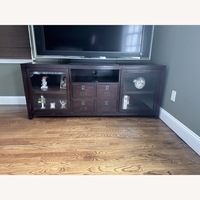 Pottery Barn Rhys Dark Brown Wood Media Storage