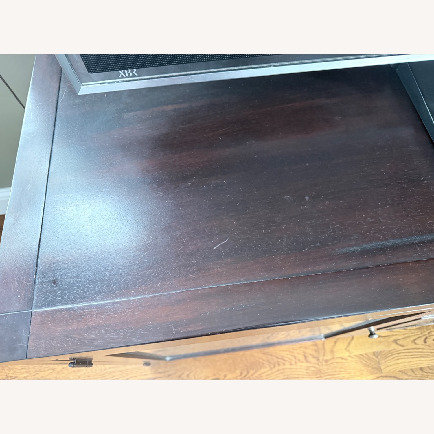 Pottery Barn Rhys Dark Brown Wood Media Storage - image-2