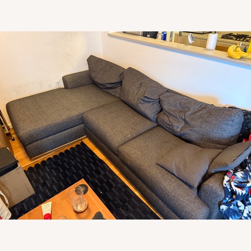 Used Light Gray Fabric 2 Piece Sectional for sale on AptDeco