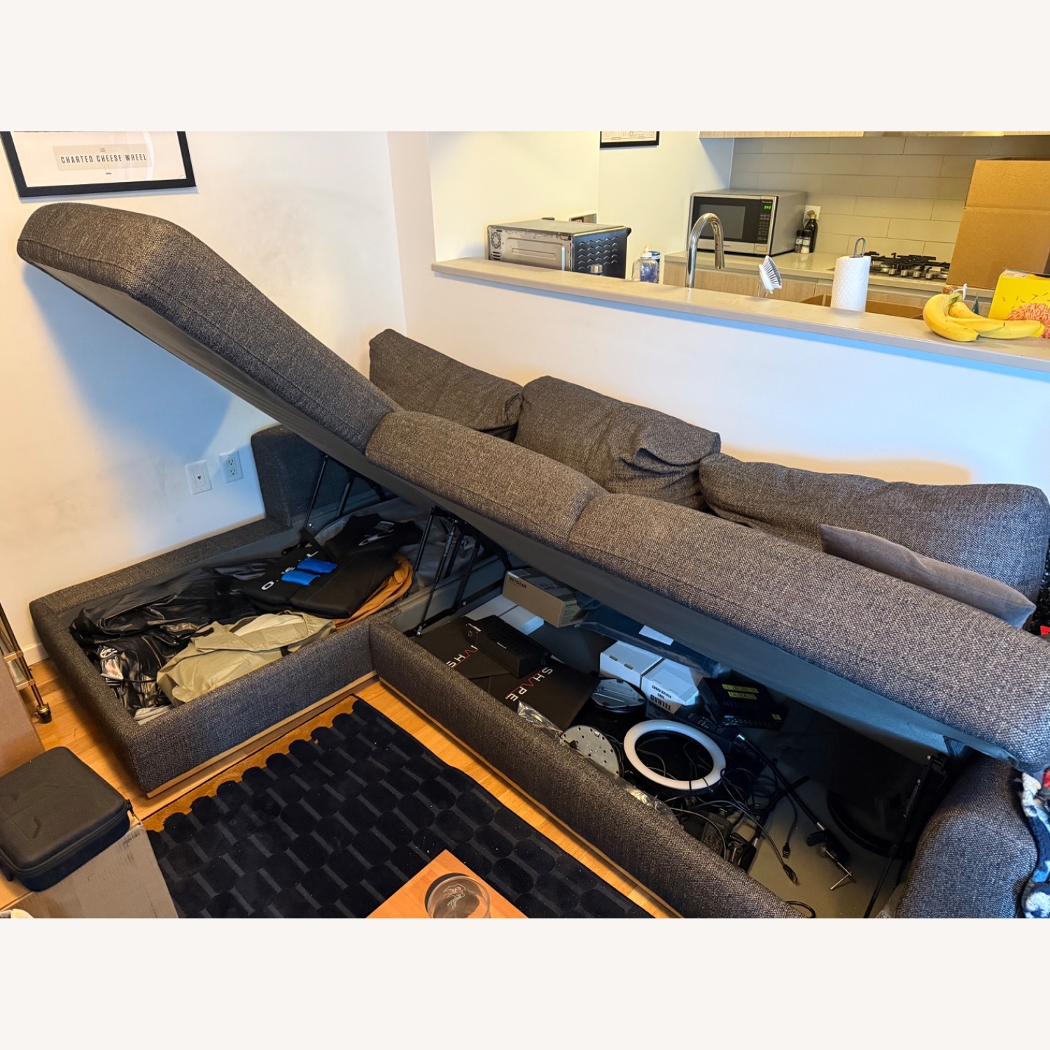 Light Gray Fabric 2 Piece Sectional - image-1