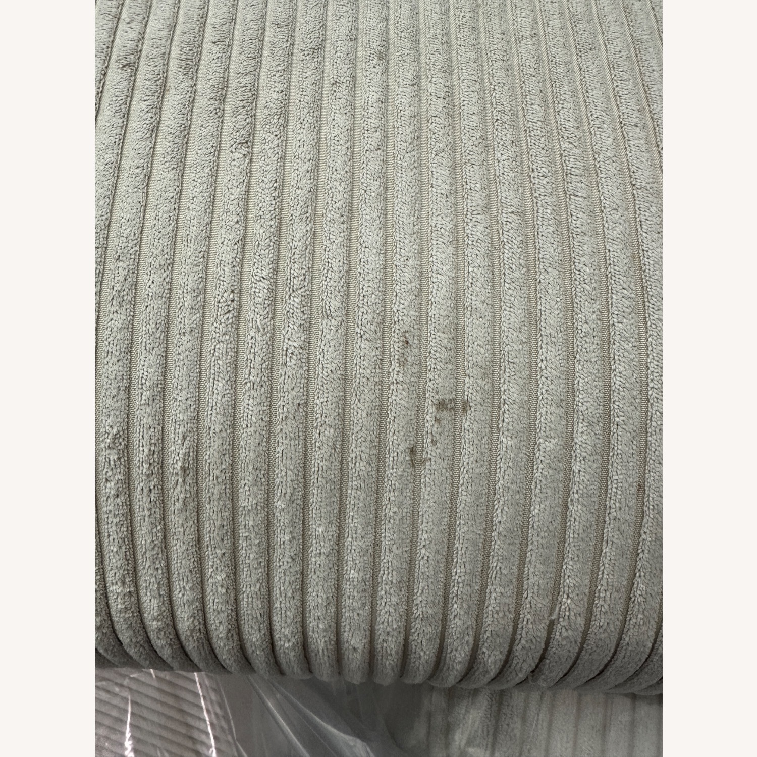 108” 3 Sectional Cream Corduroy Couch - image-5
