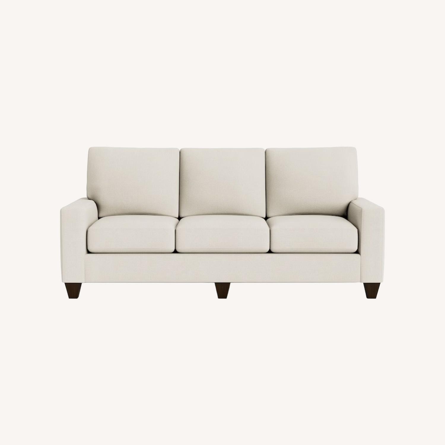 Bassett Light Gray True Custom® Large Track Arm Sofa - image-0
