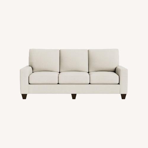 Used Bassett Light Gray True Custom® Large Track Arm Sofa for sale on AptDeco