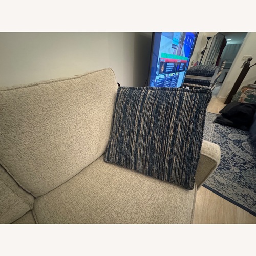 Used Bassett Light Gray True Custom® Large Track Arm Sofa for sale on AptDeco