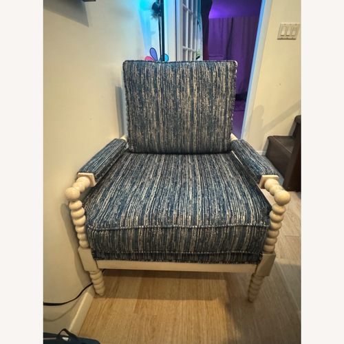 Used Bassett Blue Fabric Pippa Accent Chairs for sale on AptDeco