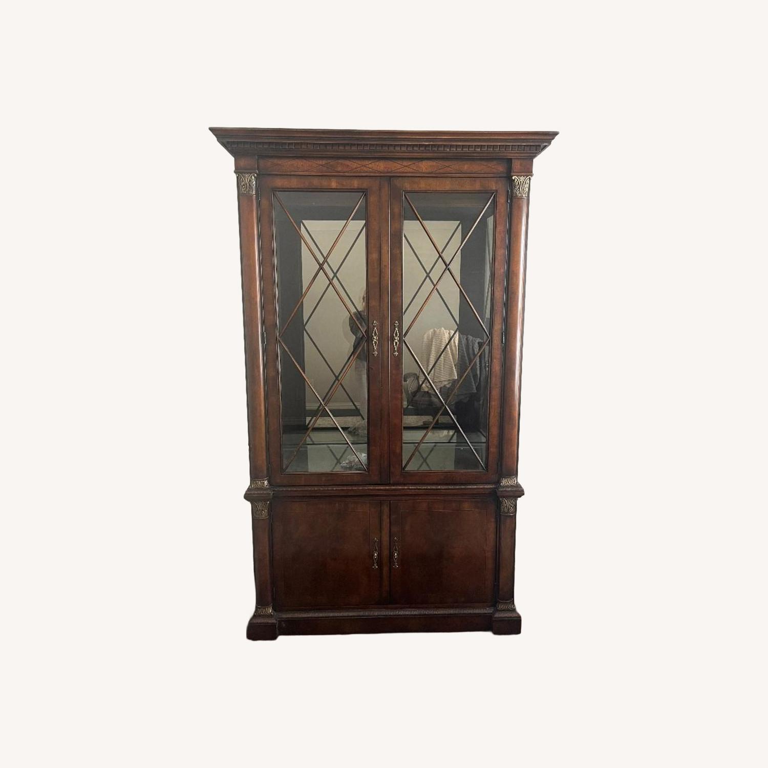 Henredon Dark Brown Wood Armoire - image-0