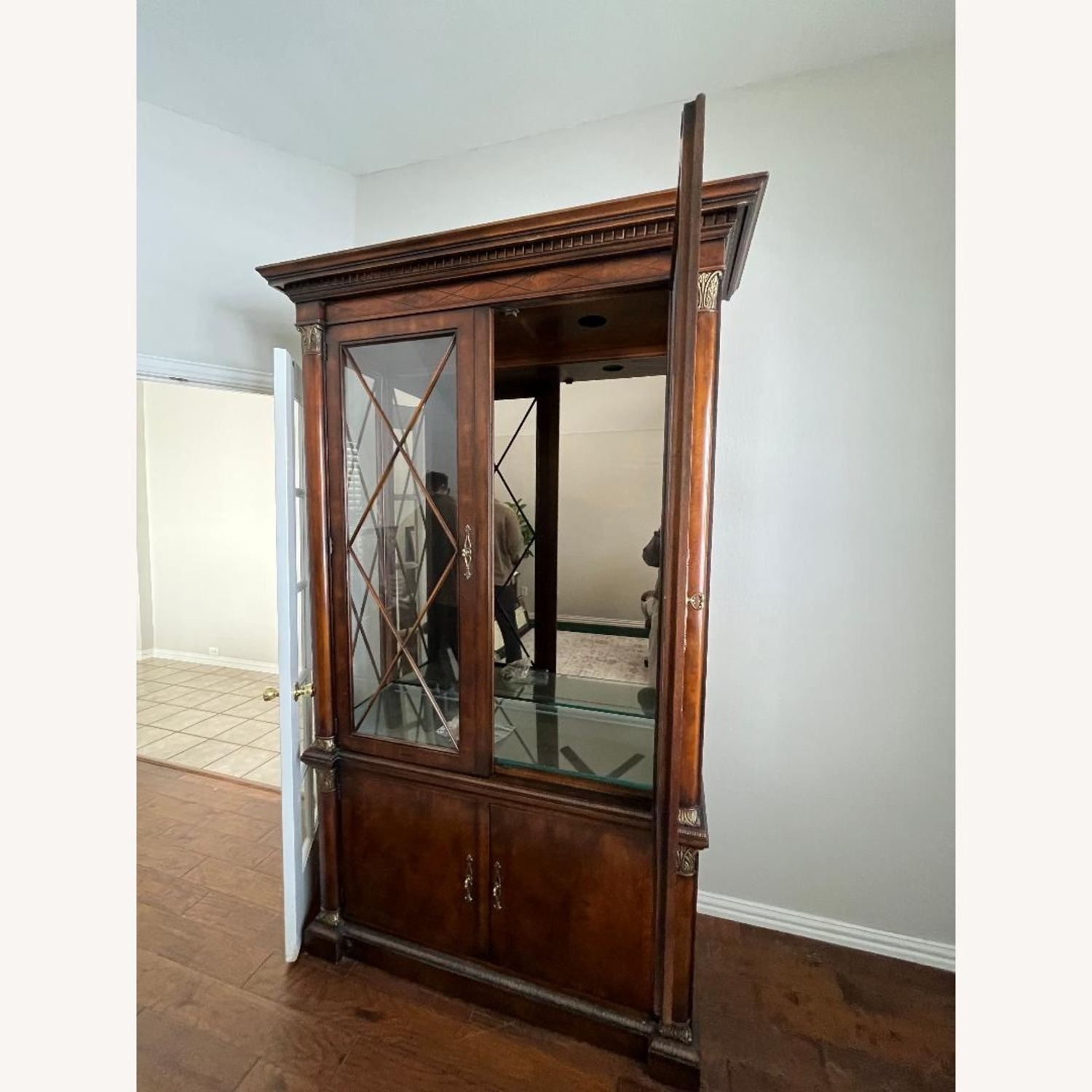 Henredon Dark Brown Wood Armoire - image-1