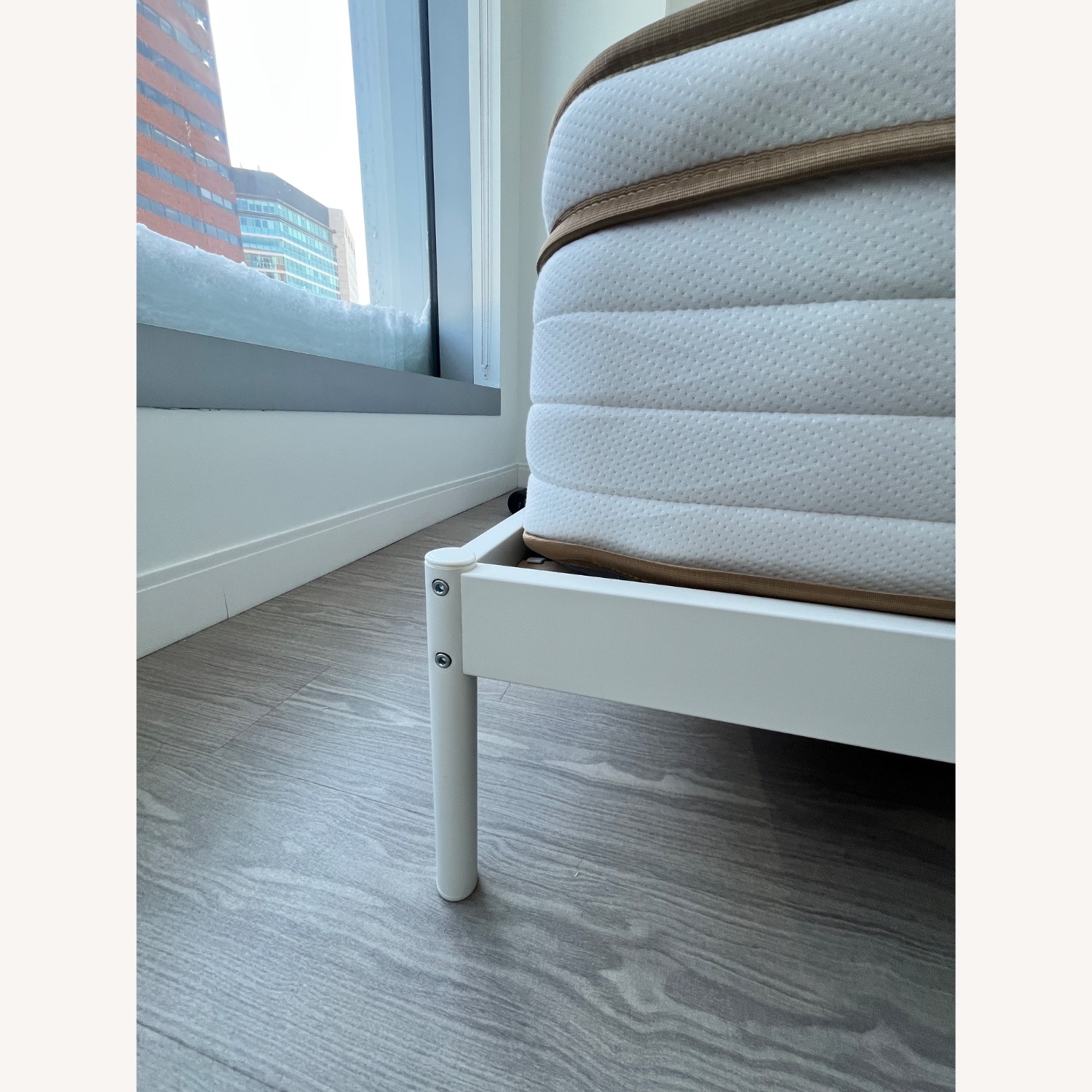 IKEA Vevelstad White Metal Queen Bed - image-2