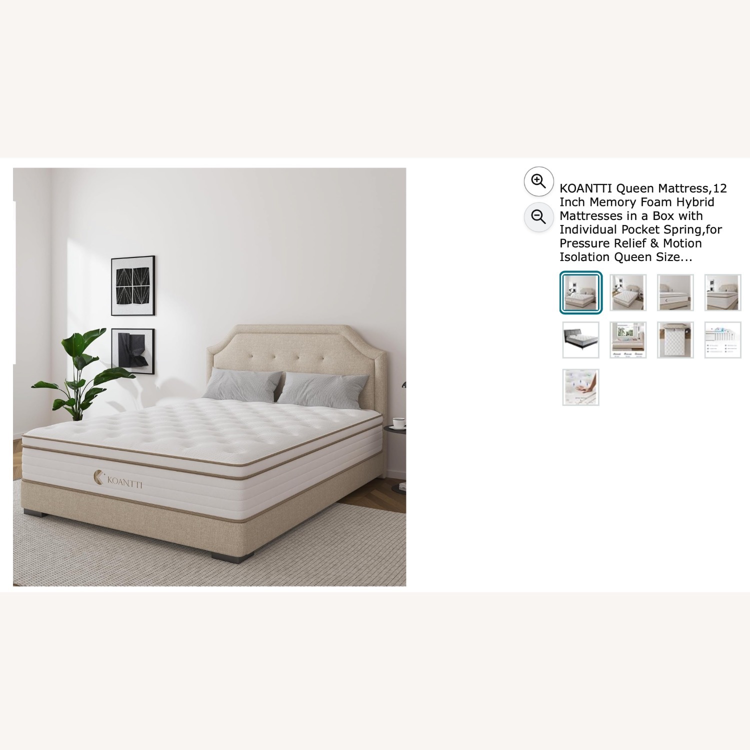 IKEA Vevelstad White Metal Queen Bed - image-6