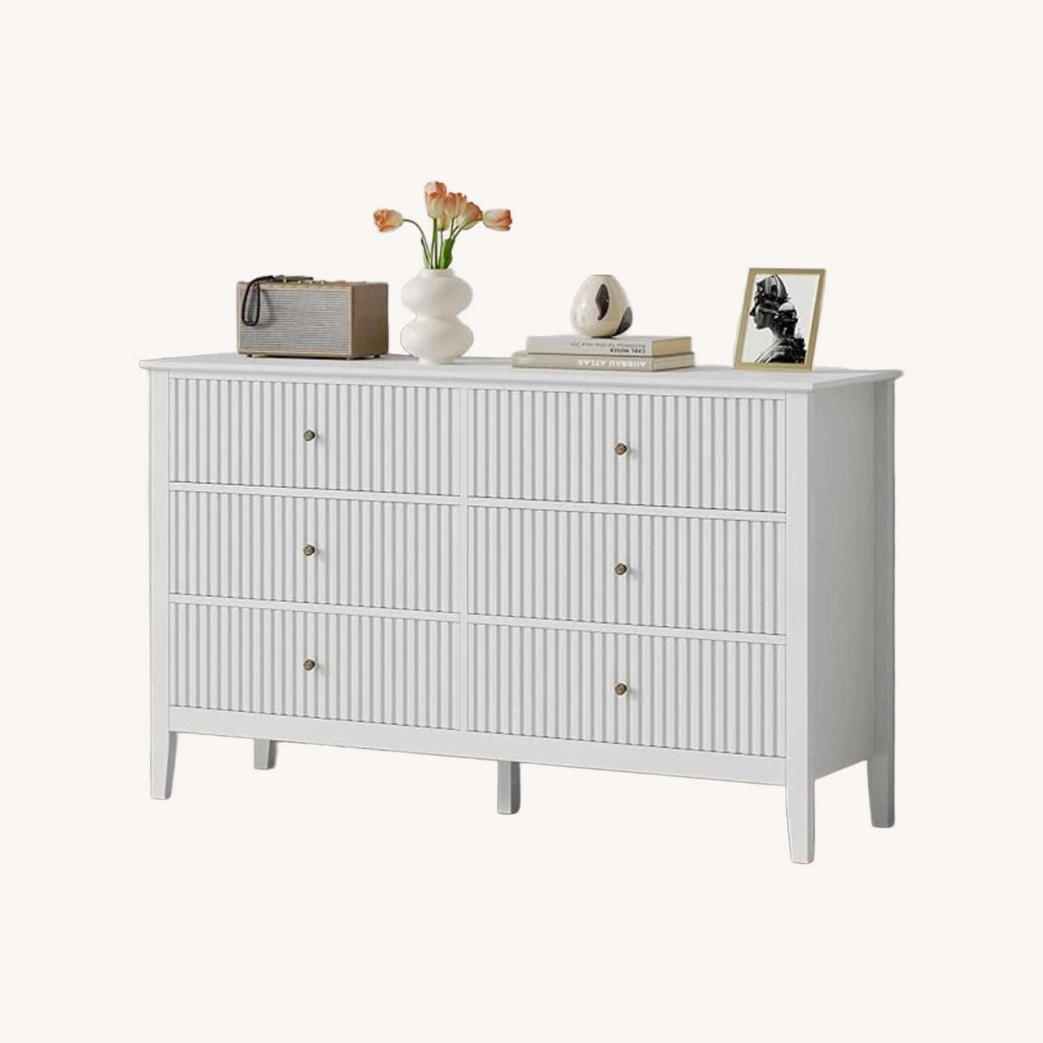 Pottery Barn White Wood Dresser - image-0