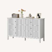 Pottery Barn White Wood Dresser