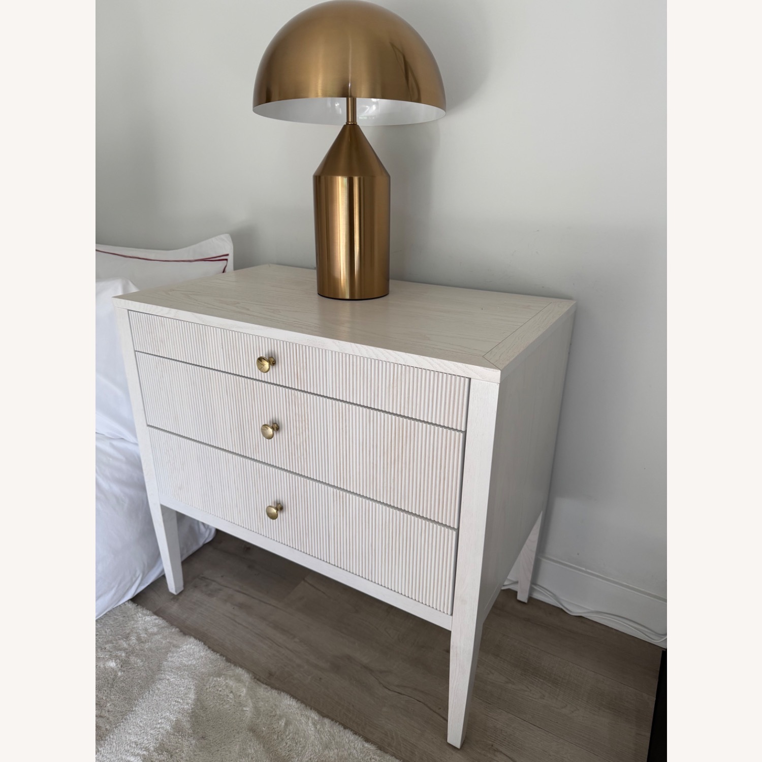 Pottery Barn White Wood Nightstands - image-2