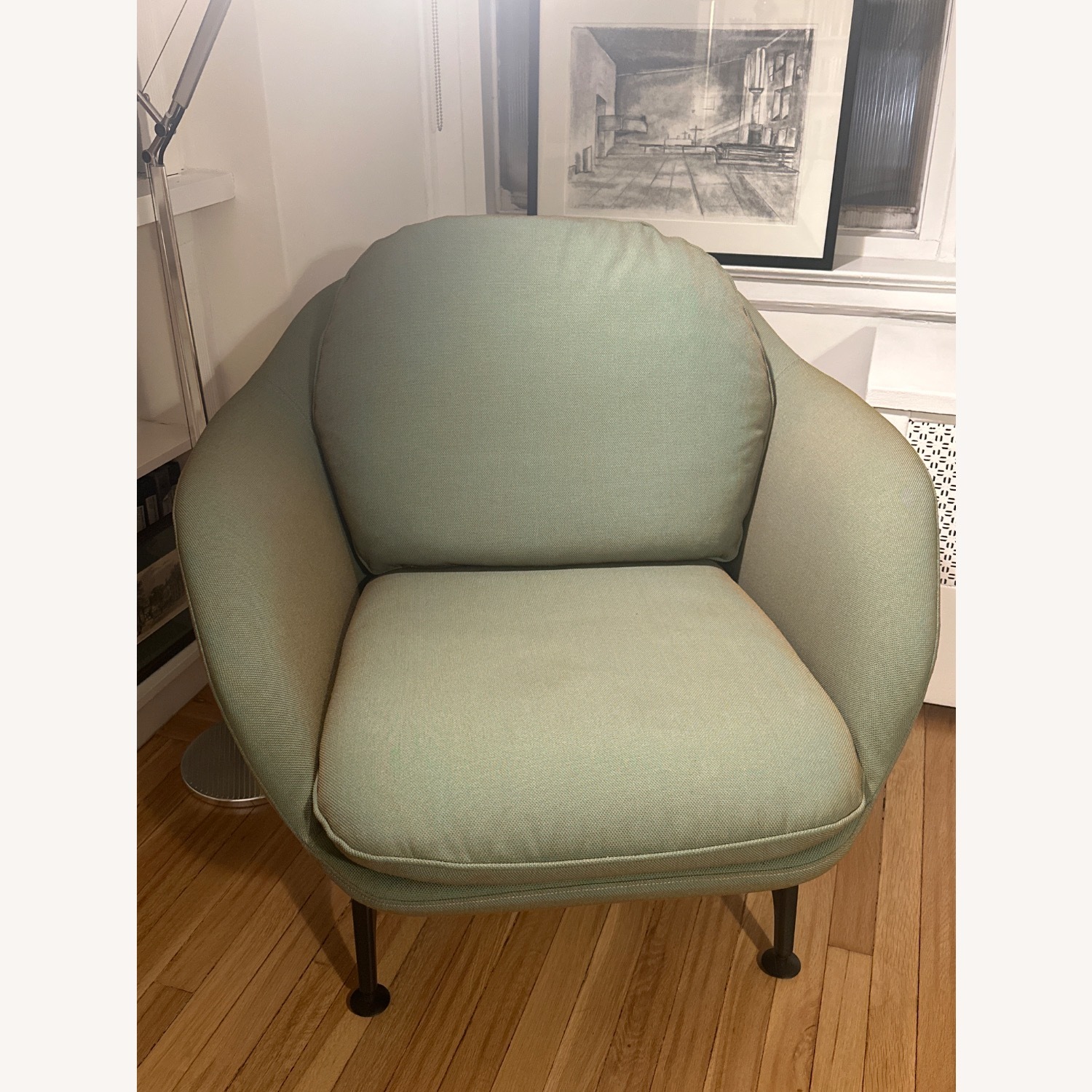Vico Armchair in Green Fabric by Cassina - image-4