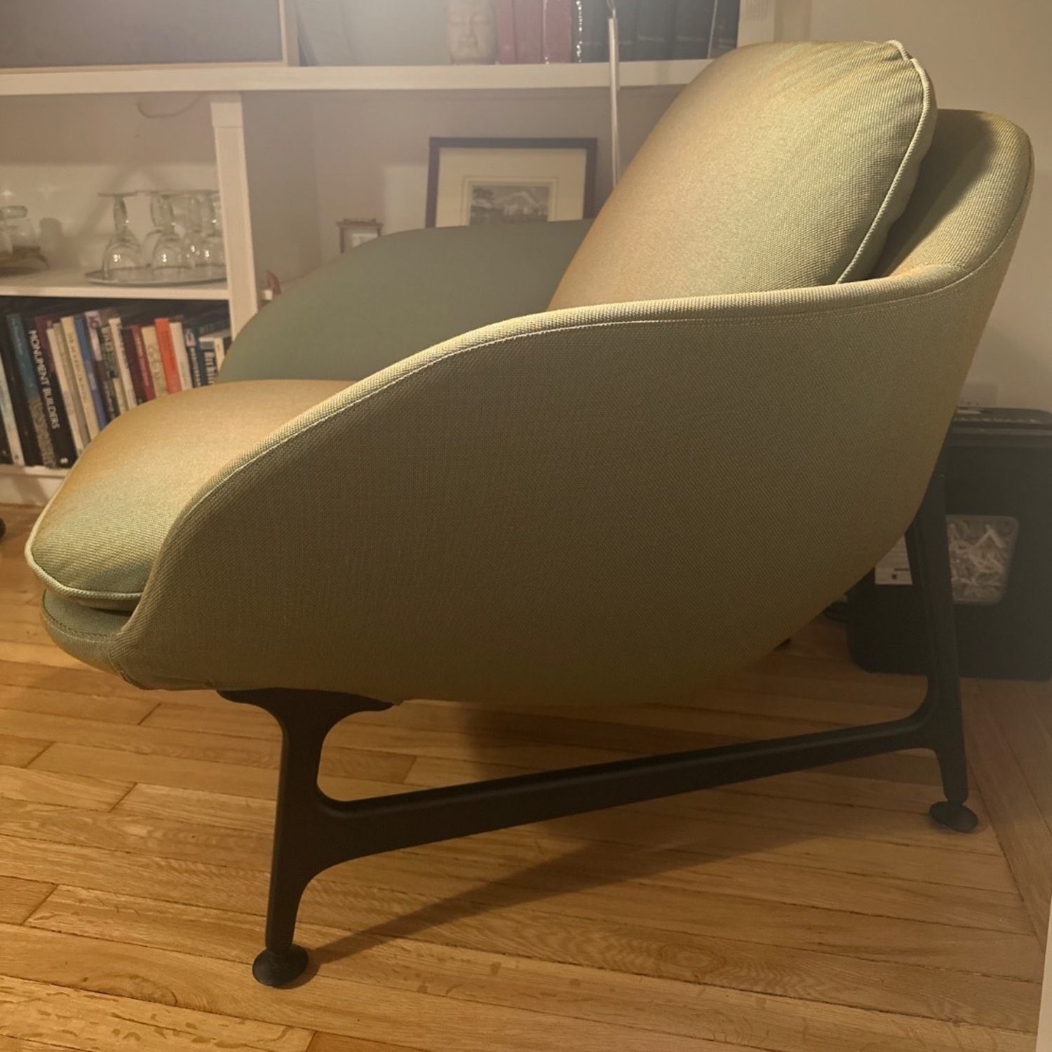 Vico Armchair in Green Fabric by Cassina - image-2