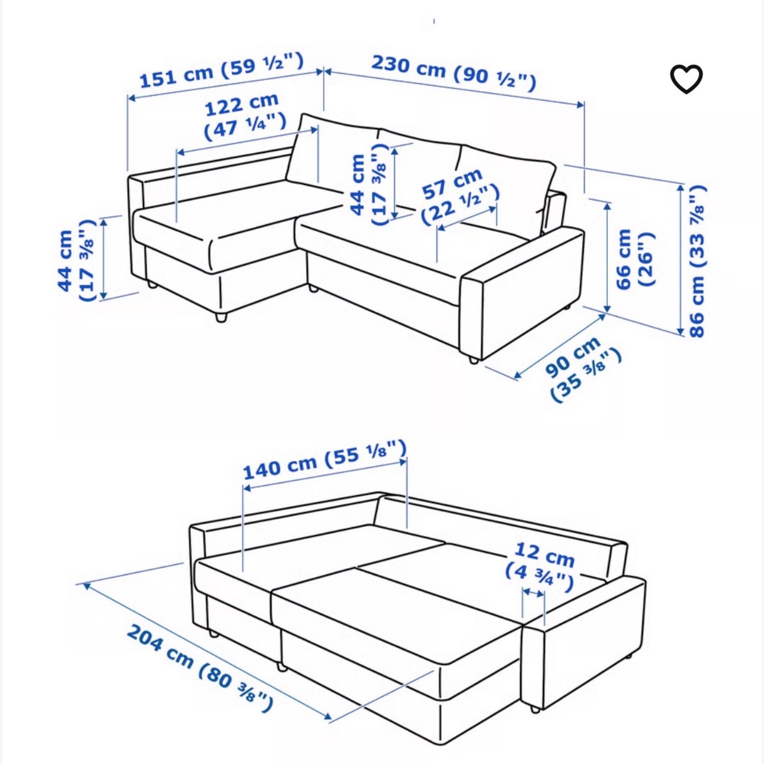 IKEA 3 Piece Sectional w Storage and Pullout Bed - image-9