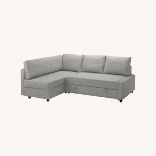 Used IKEA 3 Piece Sectional w Storage and Pullout Bed for sale on AptDeco