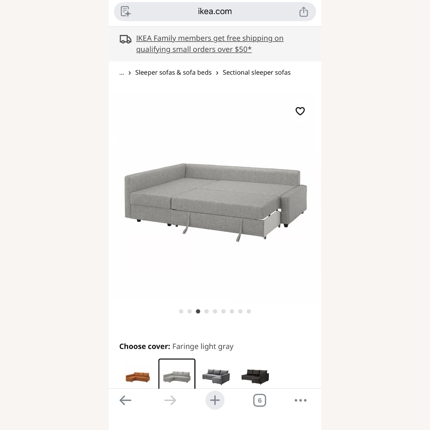 IKEA 3 Piece Sectional w Storage and Pullout Bed - image-6
