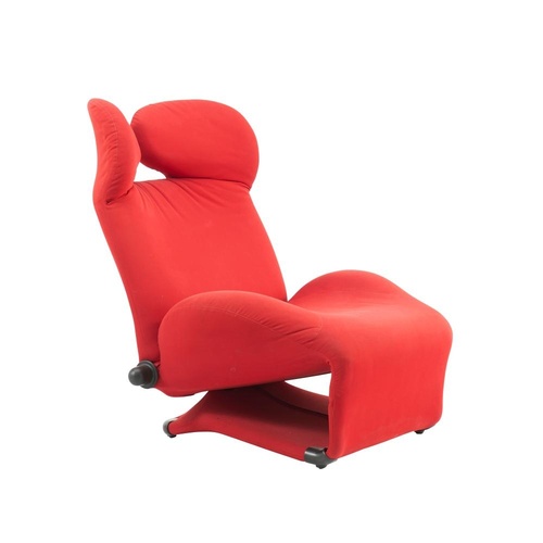 Used Cassina Wink Chair Red Fabric Recliner for sale on AptDeco