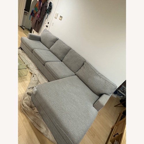 Used Living Spaces Light Gray 3+ Seater Sofa for sale on AptDeco