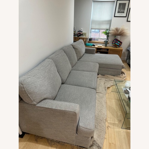 Used Living Spaces Light Gray 3+ Seater Sofa for sale on AptDeco