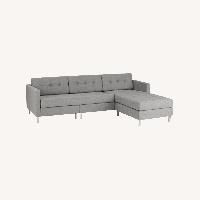 CB2 Light Gray Fabric 3+ Piece Sectional