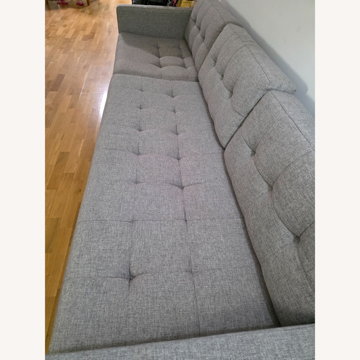 CB2 Light Gray Fabric 3+ Piece Sectional - image-2