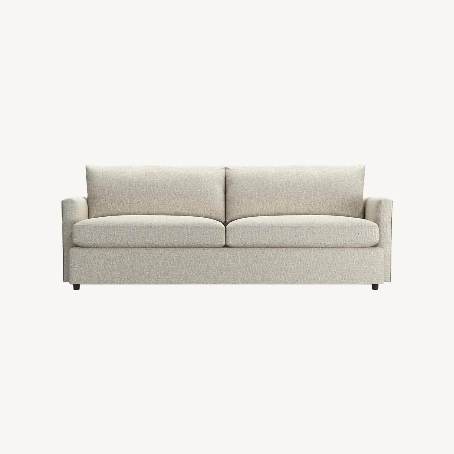 Crate & Barrel Lounge 93" Sofa White Loveseat - image-0
