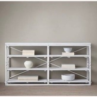 Restoration Hardware White Metal Console