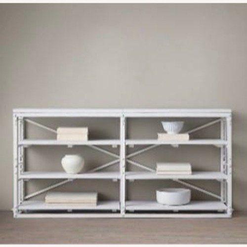 Used Restoration Hardware White Metal Console for sale on AptDeco