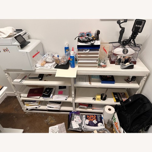 Used Restoration Hardware White Metal Console for sale on AptDeco