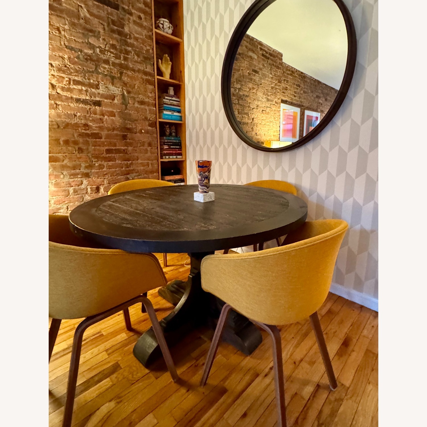 Restoration Hardware Dark Brown Wood Dining Table - image-2