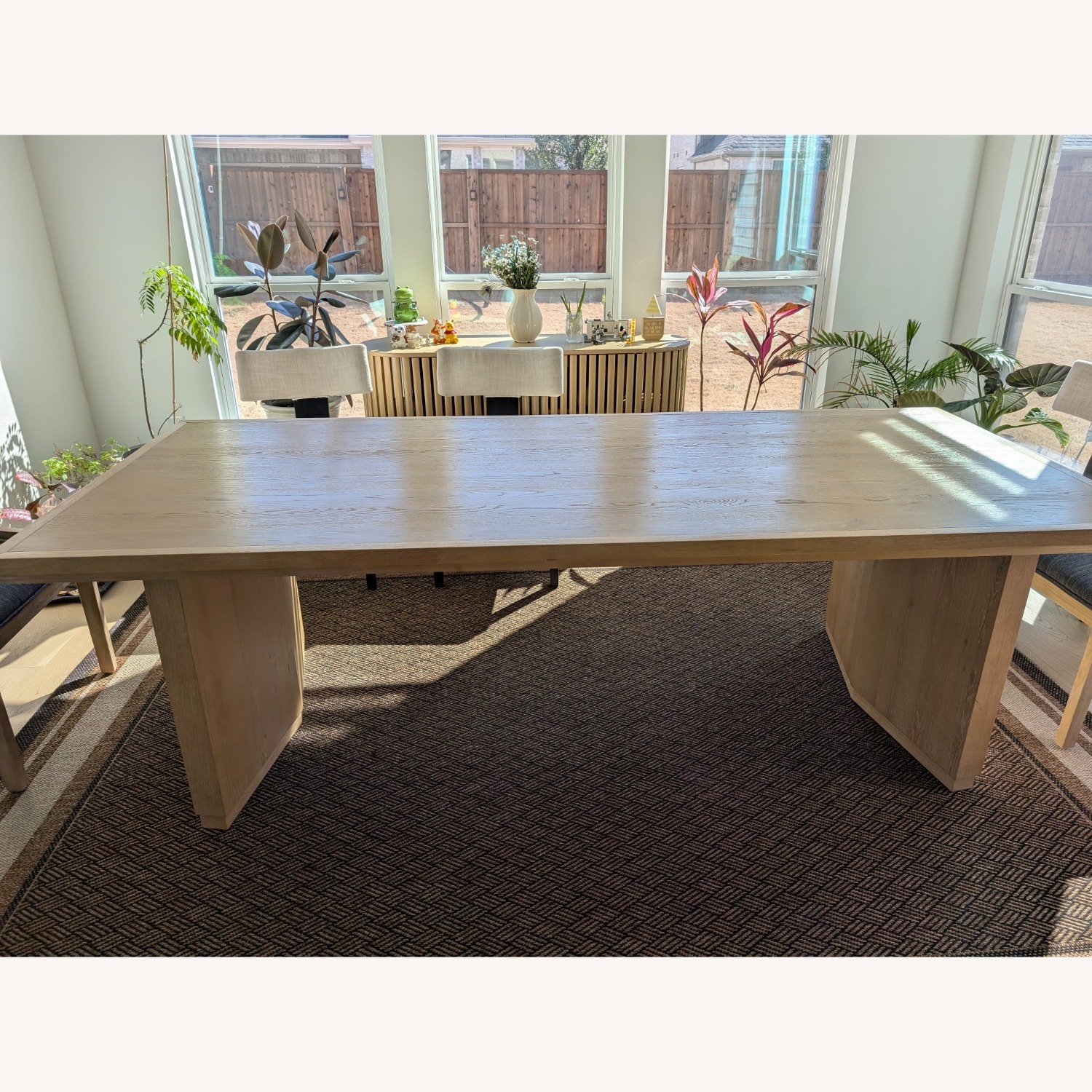 Living Spaces Natural Wood Dining Table - image-7