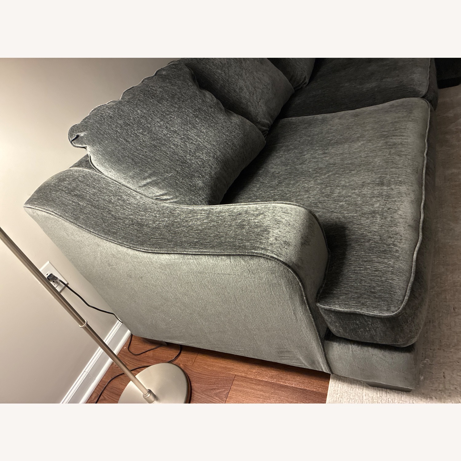 Ashley Furniture Light Gray Fabric 3+ Seater Sofa - image-2