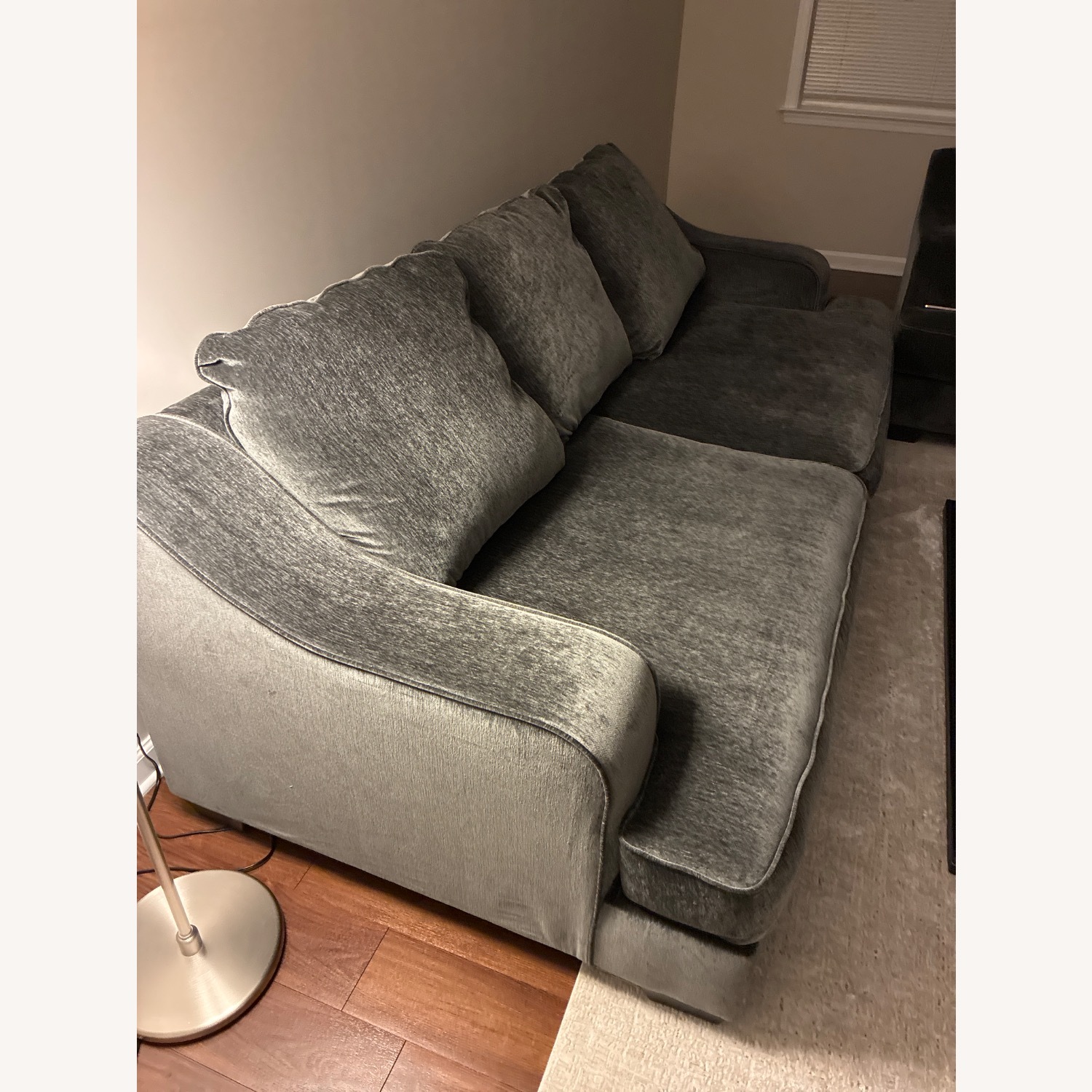 Ashley Furniture Light Gray Fabric 3+ Seater Sofa - image-1