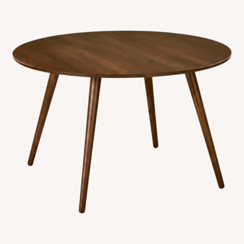 Used Artcile Seno 47" Round Dining Table in Walnut for sale on AptDeco