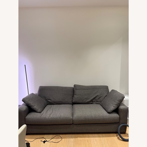 Used Room & Board 88” Charcoal Metro 2 Cushion Sofa for sale on AptDeco