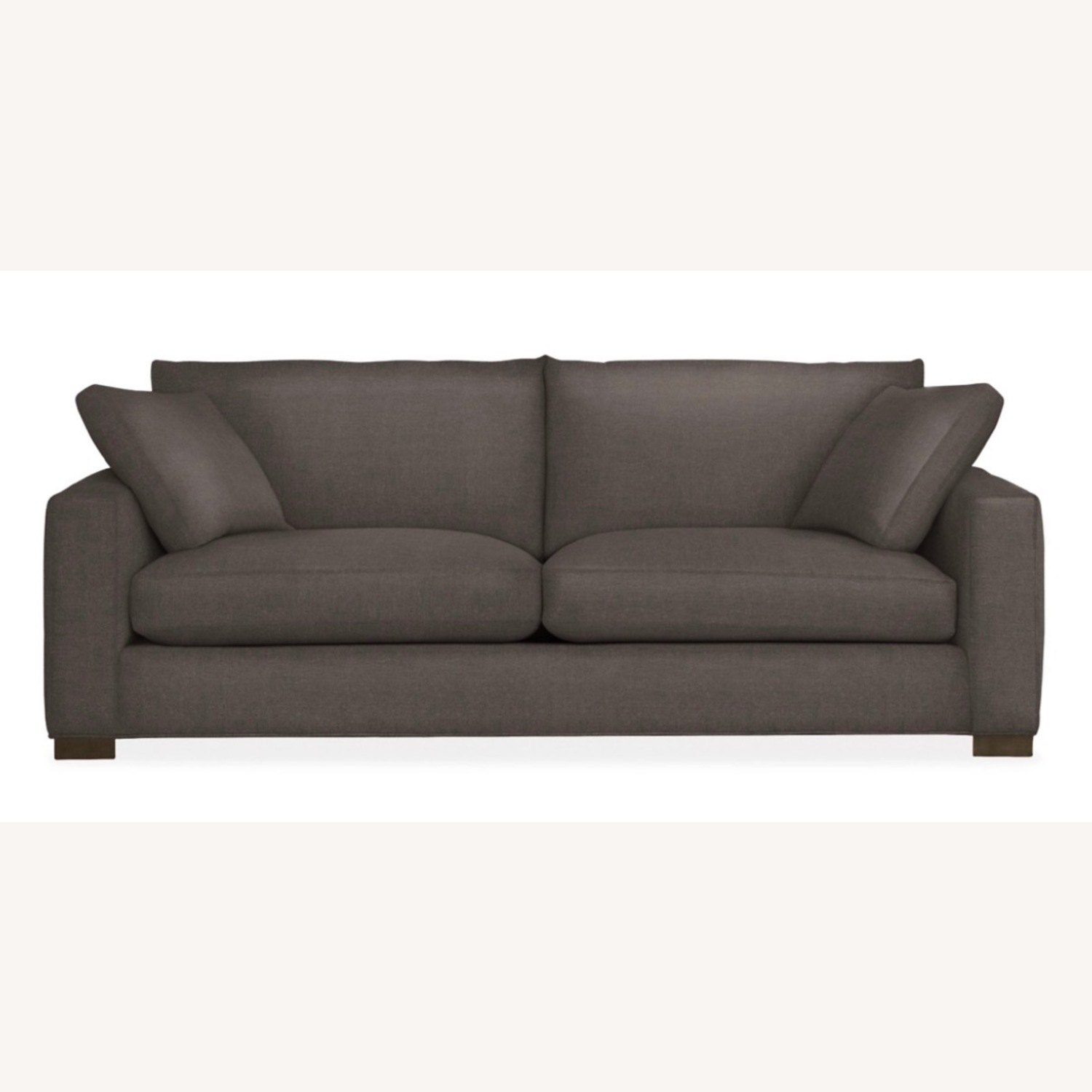 Room & Board 88” Charcoal Metro 2 Cushion Sofa - image-0