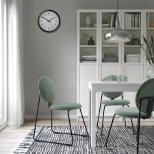 Used IKEA Månhult Green Metal Dining Chairs for sale on AptDeco