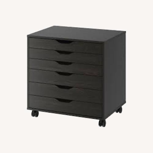 Used IKEA Alex Black Wood Sideboard for sale on AptDeco