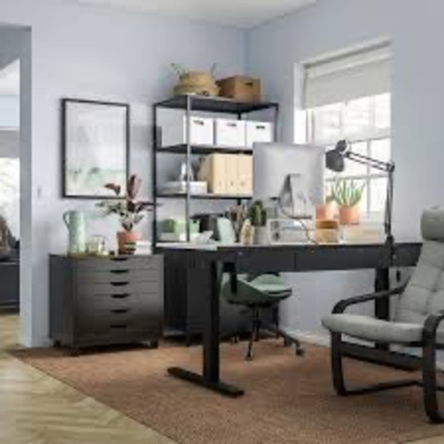 IKEA Alex Black Wood Sideboard - image-1