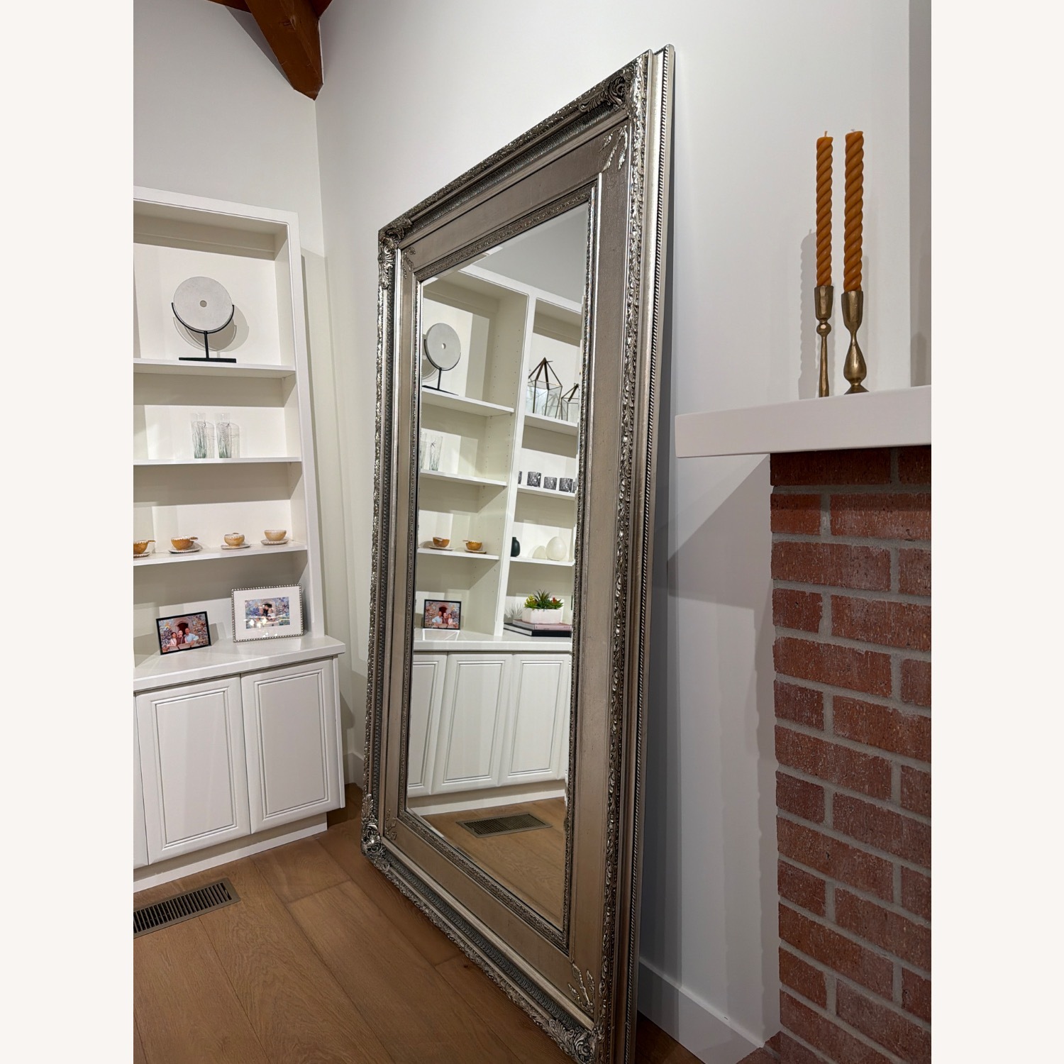 Calvin Floor Mirror Antique Silver - image-2