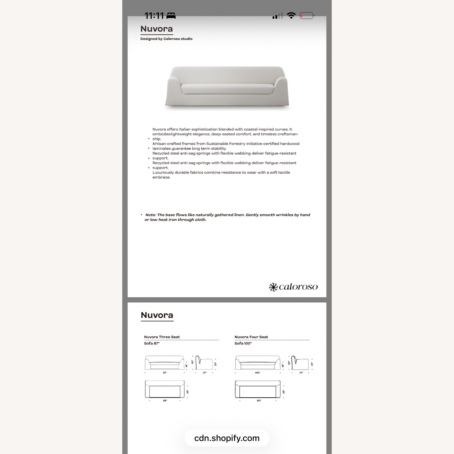 Nuvora Natural 3+ Seater Sofa - image-6