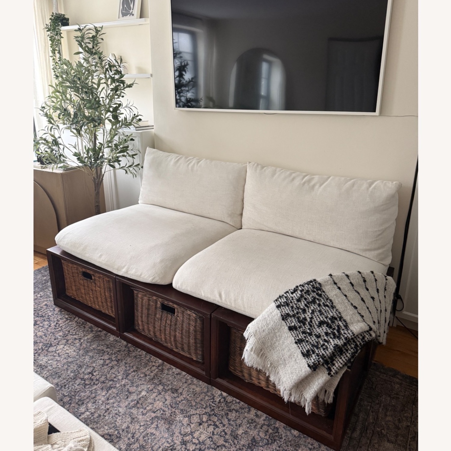 Pottery Barn Stratton Dark Brown Wood Daybed - image-1