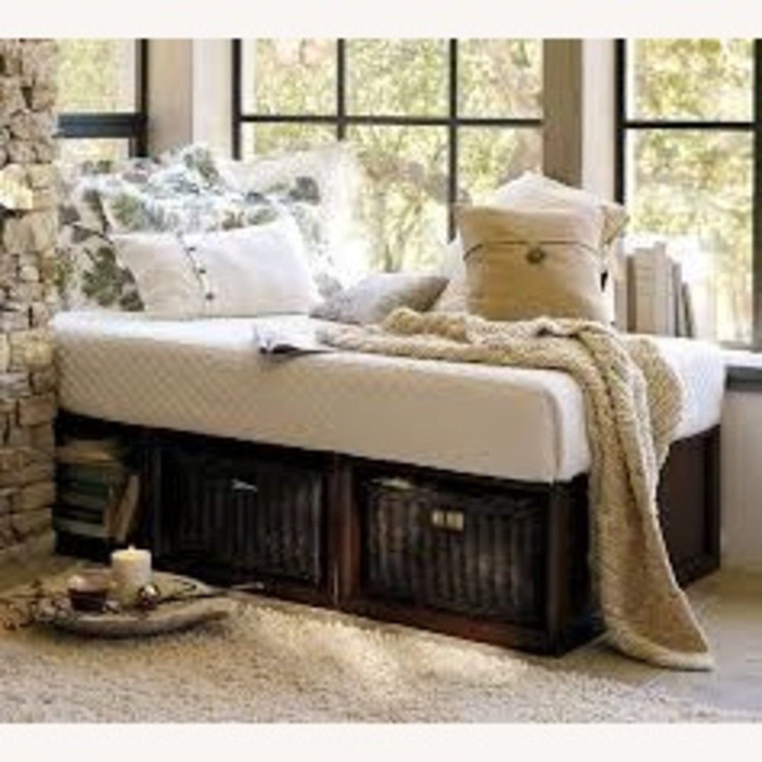 Pottery Barn Stratton Dark Brown Wood Daybed - image-10