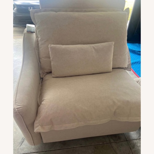Used White Fabric 3+ Seater Sofa for sale on AptDeco