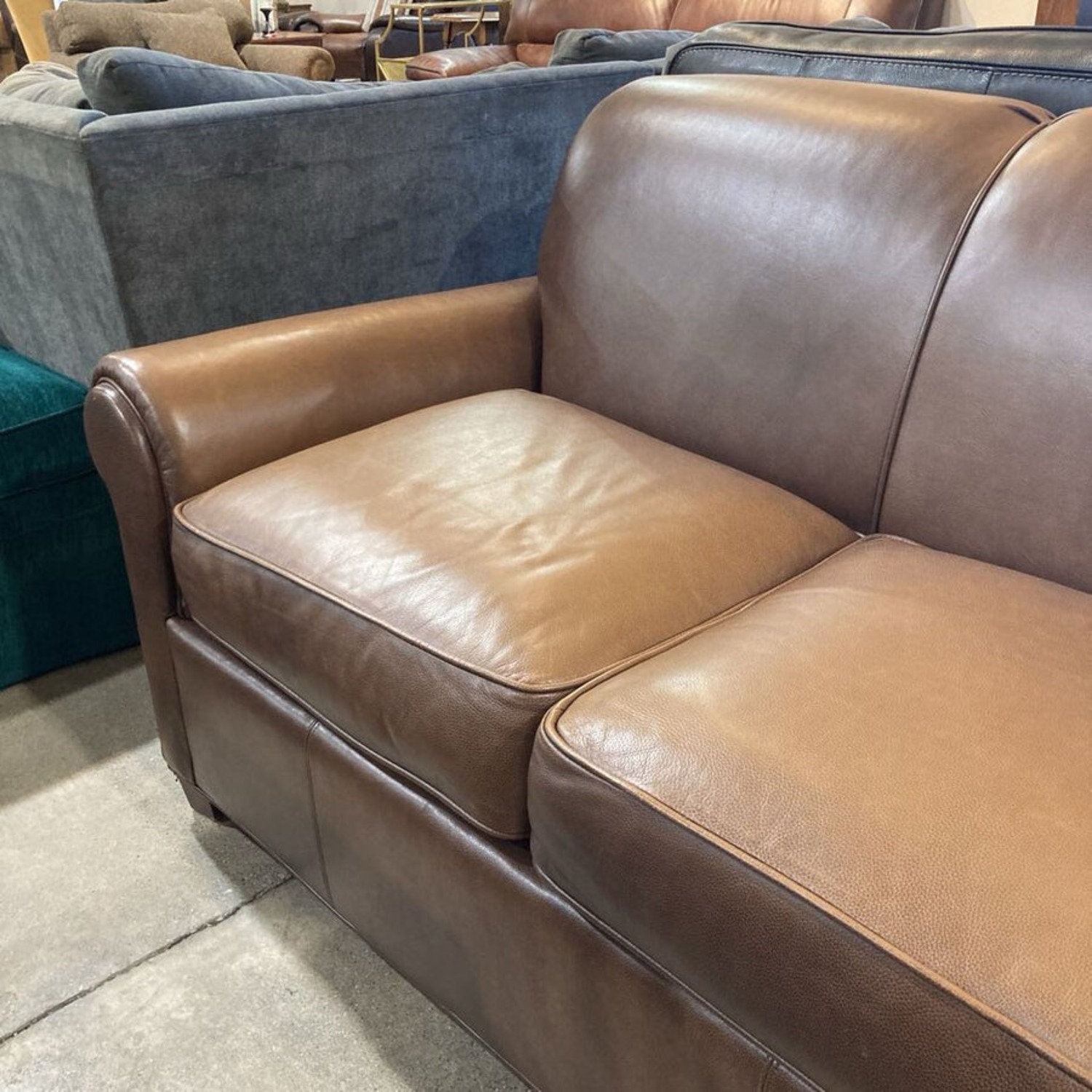 Walter E. Smithe Portland Leather 3-Seat Sofa - image-4