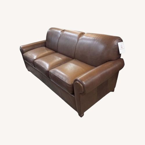 Used Walter E. Smithe Portland Leather 3-Seat Sofa for sale on AptDeco