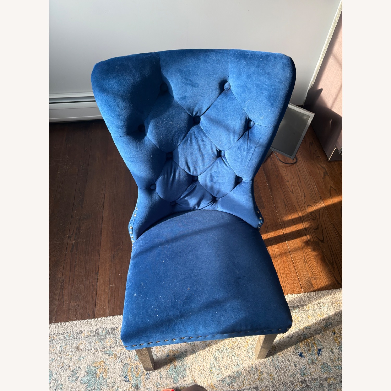 Blue Fabric Accent Chairs - image-1