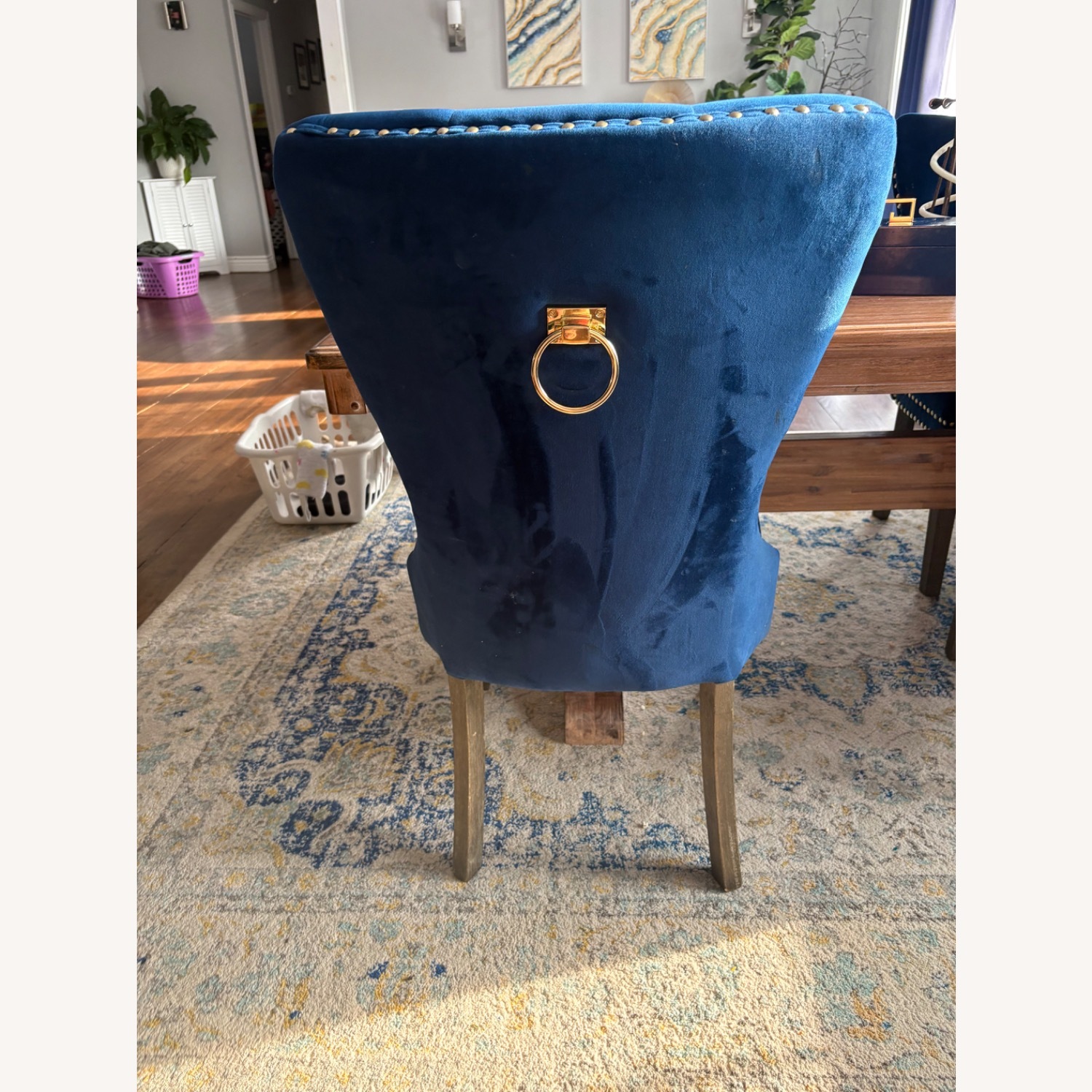 Blue Fabric Accent Chairs - image-2